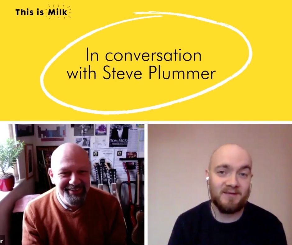 Image showing Al Morris from This is Milk speaking with Steve Plummer from OnePebble
